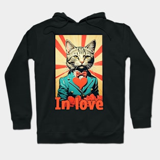 cat in love Hoodie